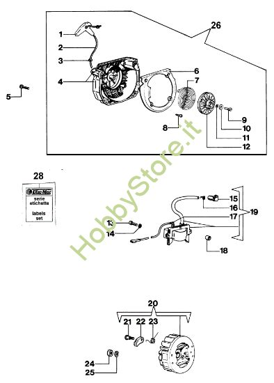 Picture of Gruppo avviamento 350S Motosega