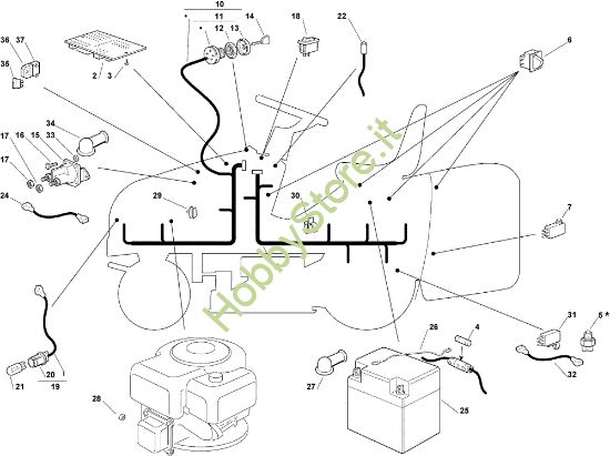Picture of Parti elettriche OM 90C/11,5M Cat.2007 Trattorino