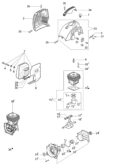 Picture of Motore BC 380 T Decespugliatore