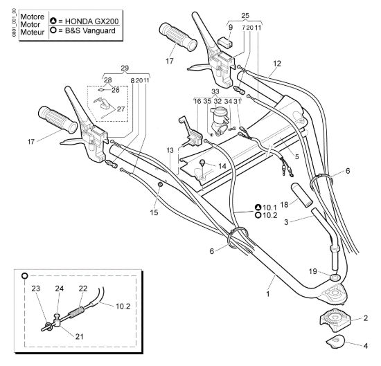 Picture of Manubrio e comandi DR 55 H 6,5 Trinciasamenti