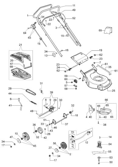Picture of Esploso LR 53 TK (K700) Rasaerba