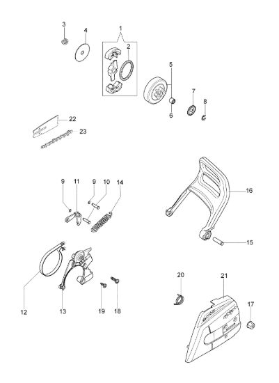 Picture of Copricatena e frizione MT 350 Motosega