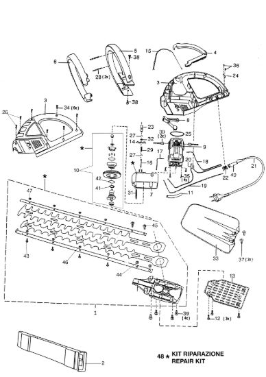 Picture of Esploso completo TS 324 Tagliasiepi elettrico