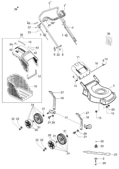 Picture of Esploso LR 44 PK COMFORT PLUS (K500) Rasaerba