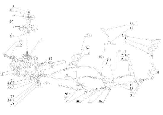 Picture of Trasmissione (1/2) CROSS JET UNIVERT TUAREG 92/18 Trattorino (solo per il mercato francese)