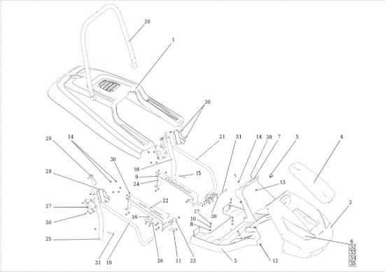 Picture of Cofano (2/2) CROSS JET UNIVERT TUAREG 92/18 Trattorino (solo per il mercato francese)