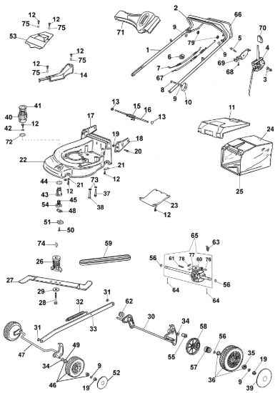 Picture of Esploso completo AR 53 TB Rasaerba