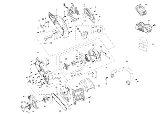 Picture of Esploso completo MT 2200 Li-Ion Motosega