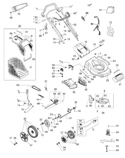 Picture of Esploso completo LR 48 TBXE ALLROAD PLUS 4 Rasaerba