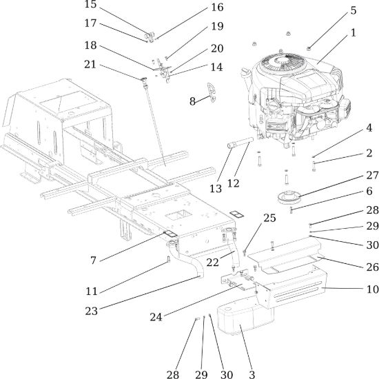 Picture of Motore EF 107 L/24 KH (K2400AVD V-Twin) Cat. 2015 Trattorino