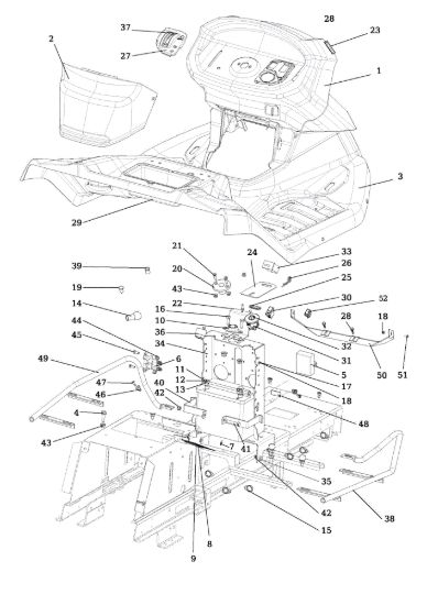 Picture of Cruscotto EF 107 L/24 KH (K2400AVD V-Twin) Cat. 2015 Trattorino