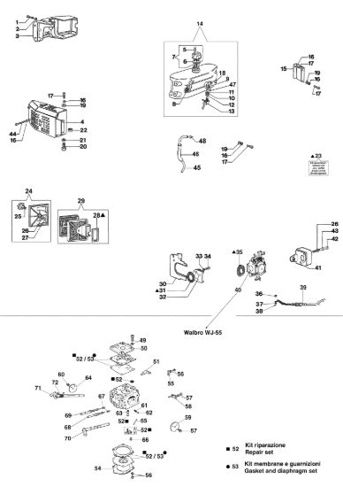 Picture of Carburatore e serbatoio TR 1581 R Mototrivella