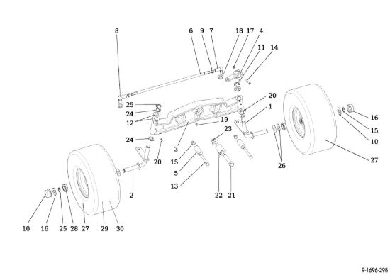 Picture of Assale anteriore EF 107 L/24 KH (K2400AVD V-Twin) Cat. 2017 Trattorino