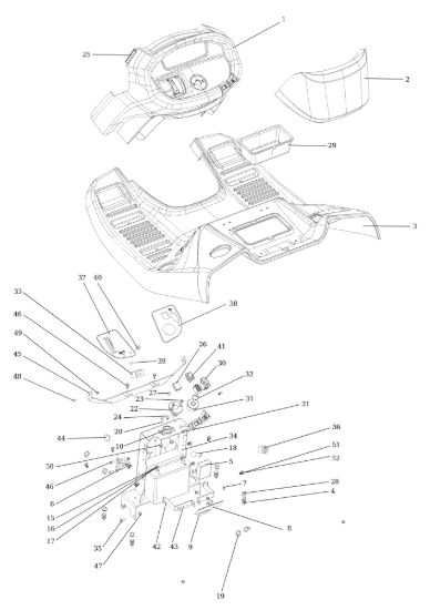 Picture of Cruscotto EF 106/24 KH (K2400AVD V-twin) Cat. 2017 Trattorino