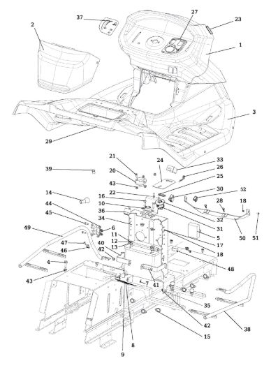 Picture of Cruscotto EF 107 L/24 KH (K2400AVD V-Twin) Cat. 2018 Trattorino