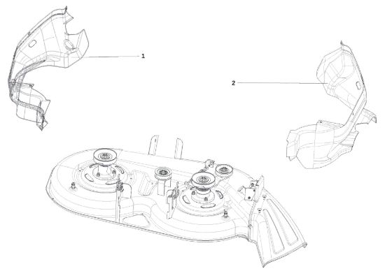 Picture of Piatto di taglio (2/2) EF 107 L/24 KH (K2400AVD V-Twin) Cat. 2018 Trattorino