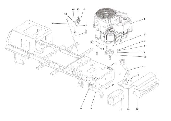 Picture of Motore EF 106/24 KH 4X4 (K2400AVD V-twin) Cat. 2018 Trattorino