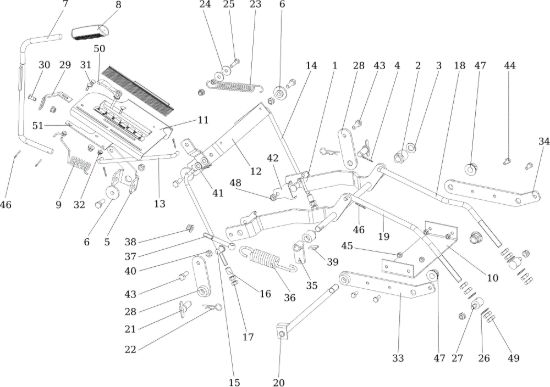 Picture of Regolazione piatto di taglio EF 106/24 KH 4X4 (K2400AVD V-twin) Cat. 2018 Trattorino