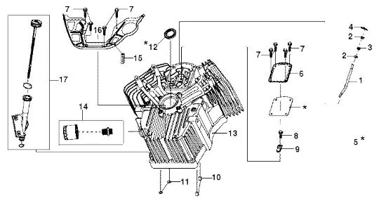 Picture of Cilindro e basamento EF 106/24 KH 4X4 (K2400AVD V-twin) Cat. 2018 Trattorino