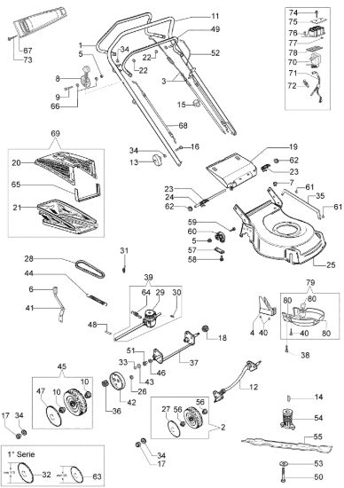 Picture of Esploso (Da giugno '07) LR 53 TBXE Rasaerba