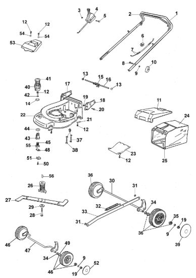 Picture of Esploso completo AR 48 PBQ Rasaerba
