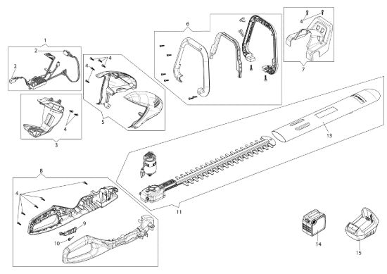 Picture of Esploso completo TGi 45 Tagliasiepi