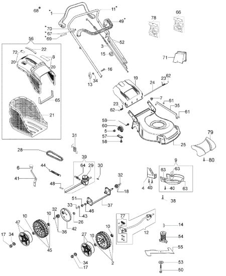 Picture of Esploso completo LR 48 TK COMFORT PLUS (K605) EURO 5 Rasaerba