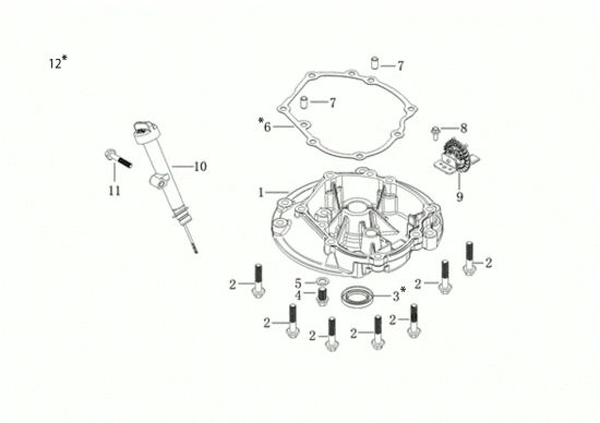 Picture of Coperchio basamento LR 53 TK ALL ROAD EXA 4 (K805) EURO 5 Rasaerba