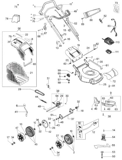 Picture of Esploso completo LR 53 TBXE COMFORT PLUS EURO 5 Rasaerba