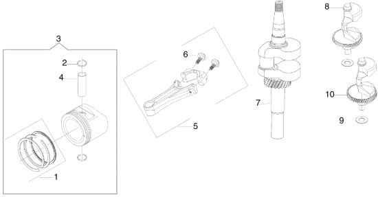 Picture of Albero e pistone ZEPHYR 72/12,5 K H (3in1) (K1250) EURO 5 Trattorino