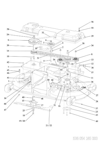 Picture of Piatto di taglio (Without change over) EF 106/24 KH (K2400AVD V-twin - EURO5) Cat. 2019 Trattorino