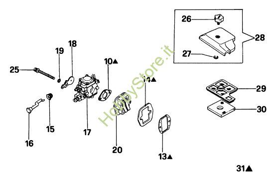Picture of Filtro aria e carburatore 931 Motosega