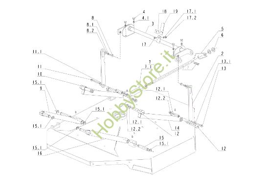Picture of Regolazione piatto di taglio APACHE 92 4x4 Cat.2007 Trattorino