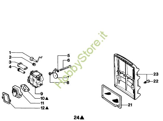 Picture of Filtro aria e carburatore 935 DX Motosega