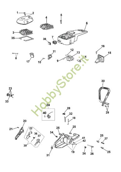 Picture of Serbatoio e filtro aria 962 Motosega