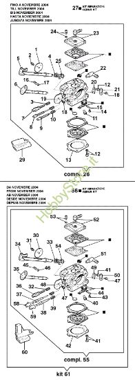 Picture of Carburatore WJ-44C, WJ-72A 971 Motosega