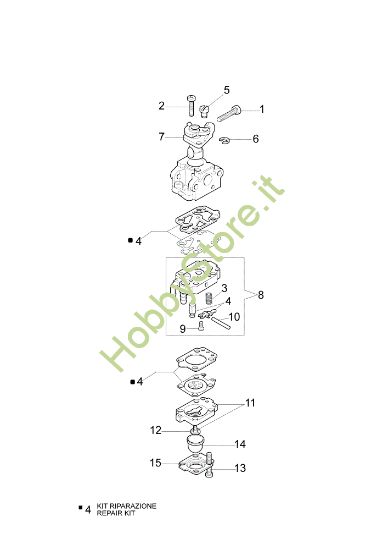 Picture of Carburatore WYL-245 SPARTA 250 TR (Euro 2) Decespugliatore