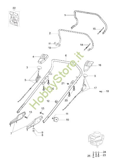 Picture of Manubrio LUX 55 TBI Rasaerba