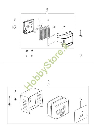 Picture of Filtro aria e marmitta G 48 TK (K50) Rasaerba