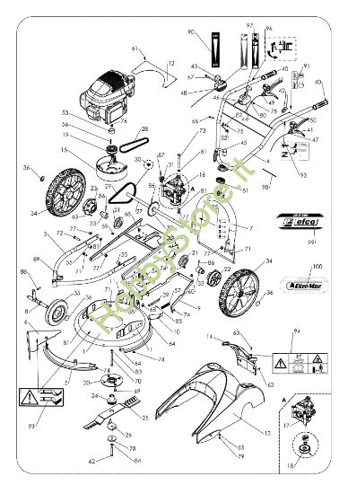 Picture of Esploso completo (fino a 2011) WB 51 VB6 Sfalciatutto