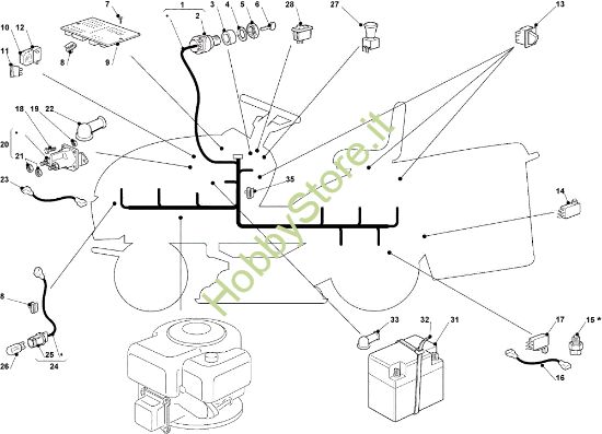 Picture of Parti elettriche OM 93C/13,5M France Cat.2008 Trattorino (solo per il mercato francese)
