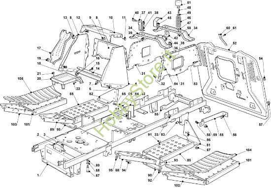 Picture of Telaio OM 93C/13,5H Cat.2008 Trattorino