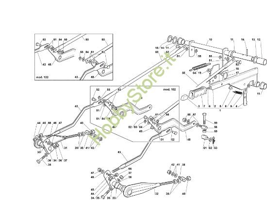 Picture of Sollevamento piatto di taglio OM 102C/16,5M Cat.2008 Trattorino
