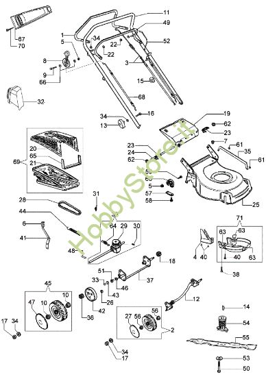 Picture of Esploso G 53 H 190 KM Rasaerba