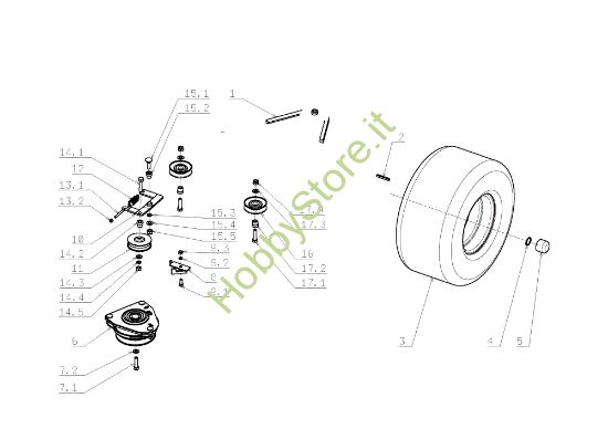Picture of Assale posteriore OM 105J/17,5H Cat.2008 Trattorino