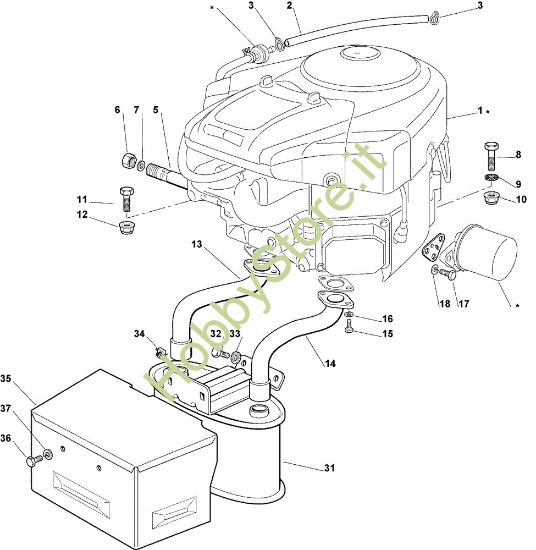 Picture of Motore OM 122C/22H Cat.2008 Trattorino