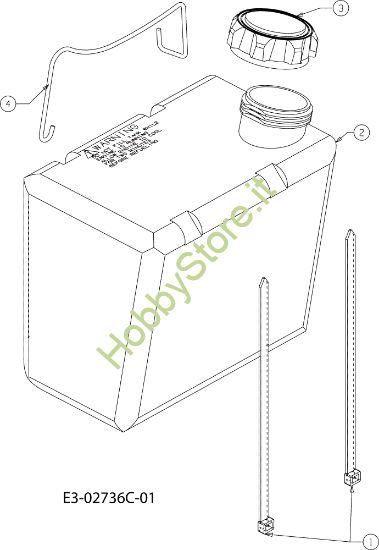 Picture of Serbatoio POLO 108/17 H France Cat.2008 Trattorino (solo per il mercato francese)