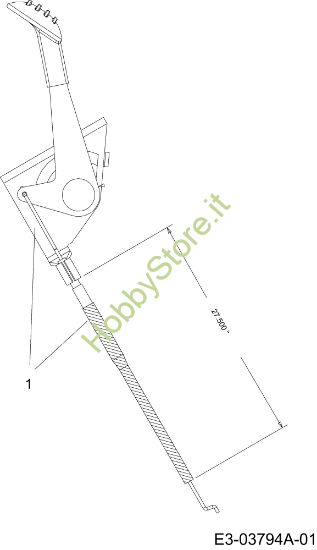 Picture of Cavo acceleratore POLO 108/15,5 H France Cat.2008 Trattorino (solo per il mercato francese)