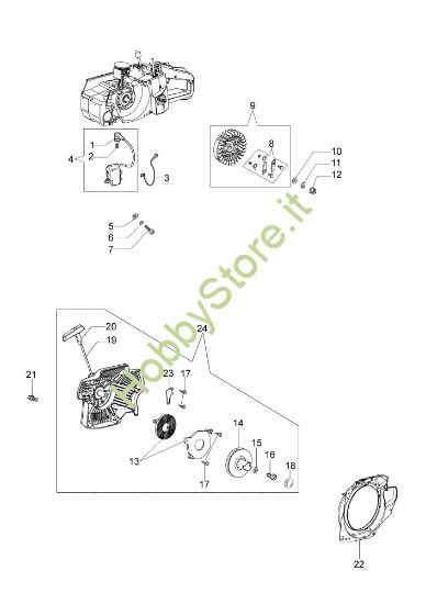 Picture of Avviamento completo GS 720 Motosega