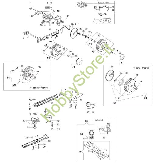 Picture of Gruppo assale (Da Marzo '13) LUX 55 HXF Rasaerba
